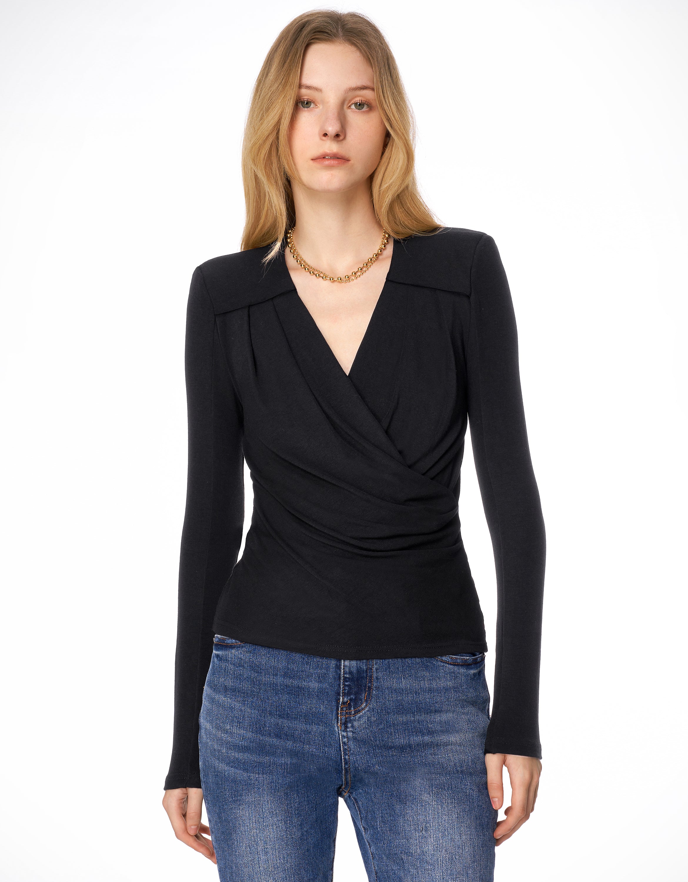 Long Sleeve Wrap Top
