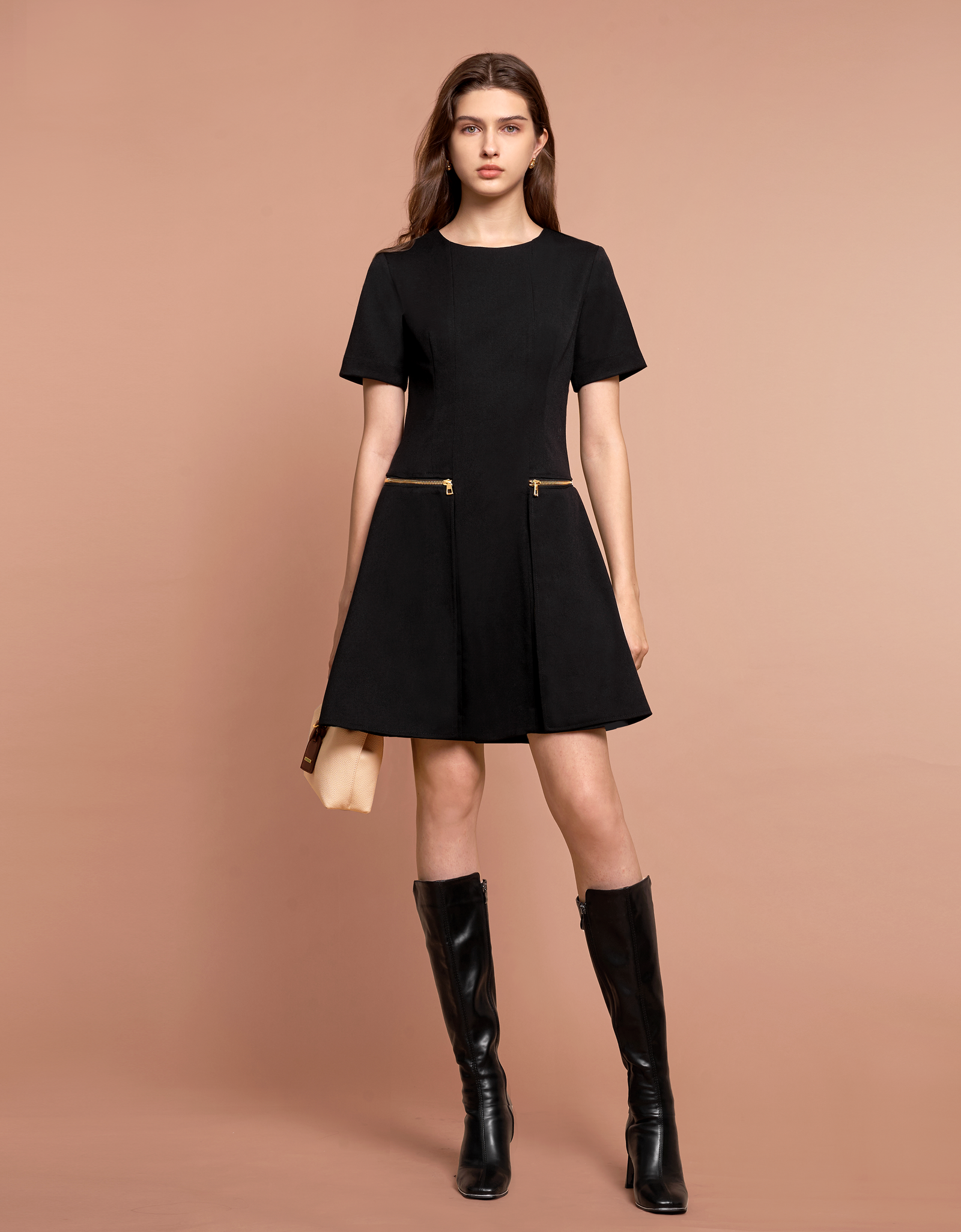 関税込 SaturdayClub llic Zip Pocket Dress Metallic Zip Pocket Dress – SaturdayClub International