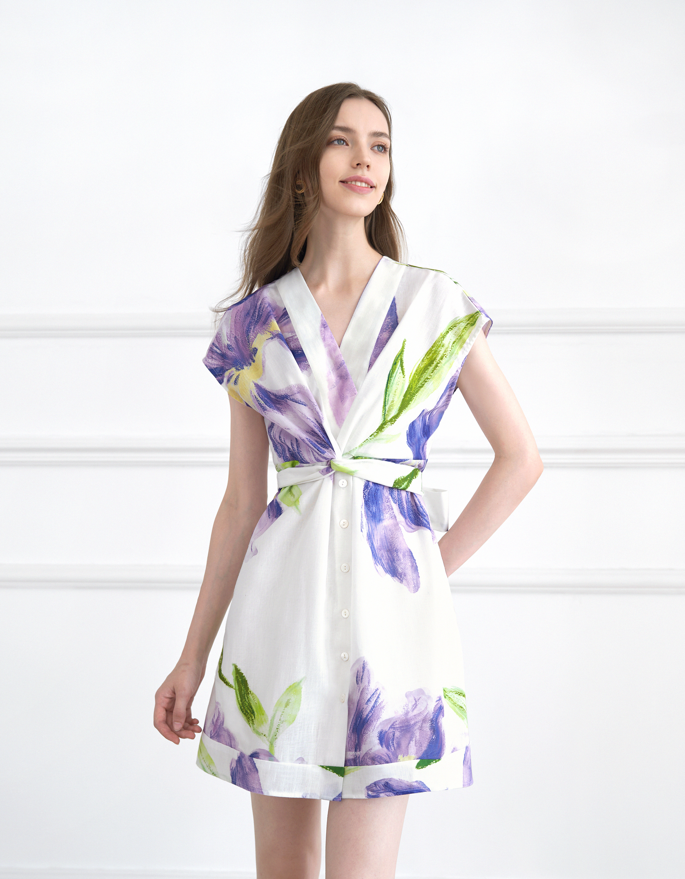 purple florals(a27075)