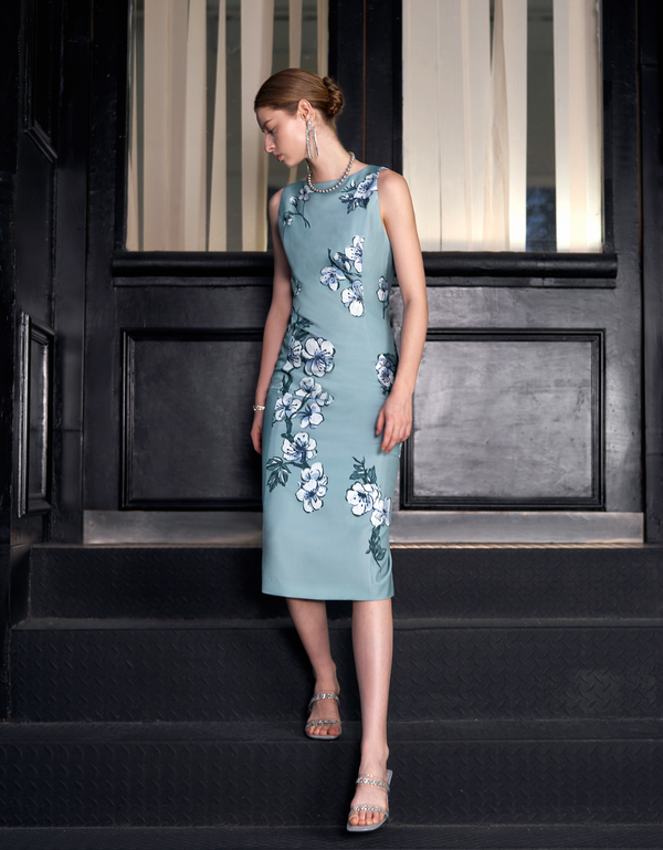 blue floral(a27177)