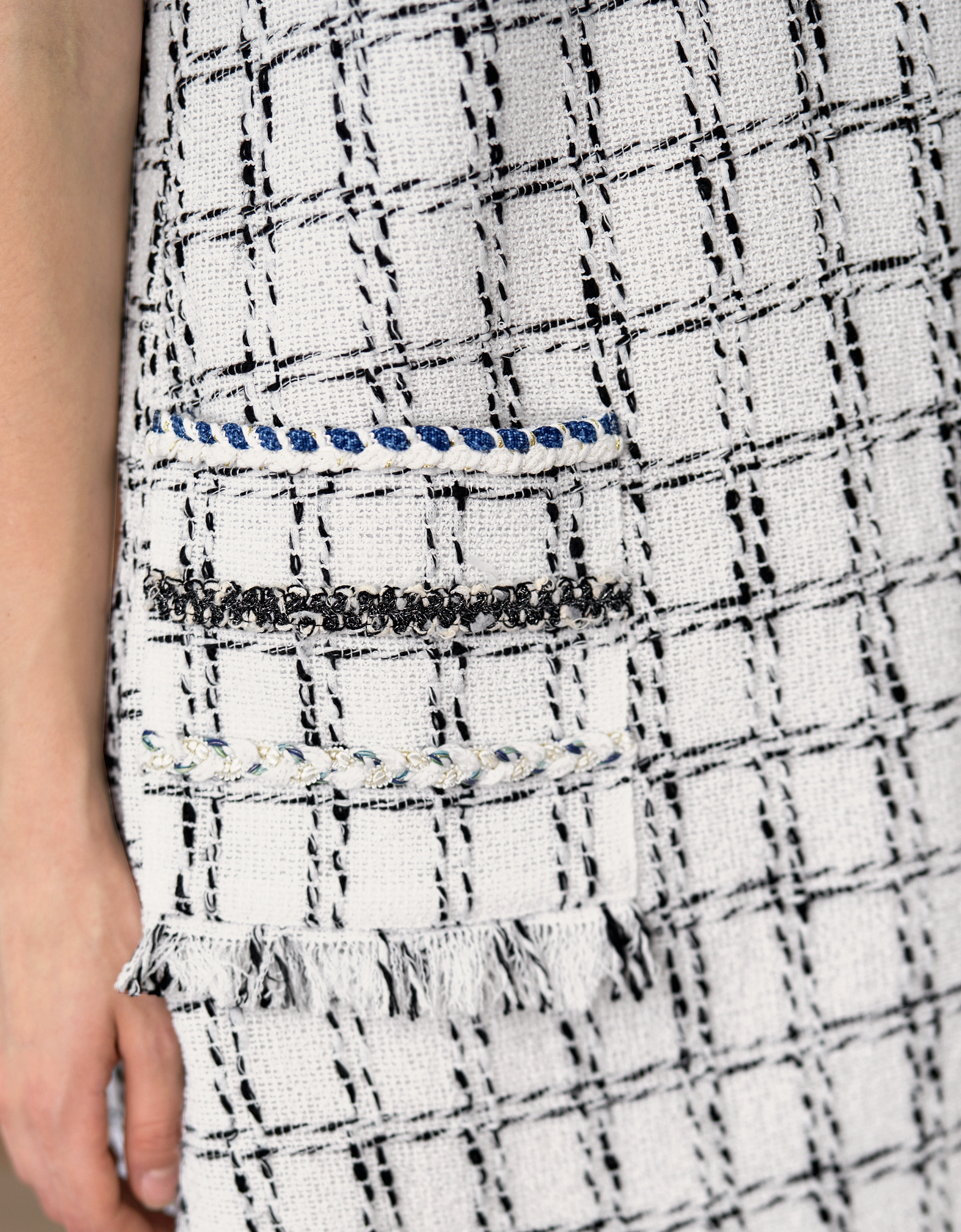 Short Sleeve Plaid Tweed Dress