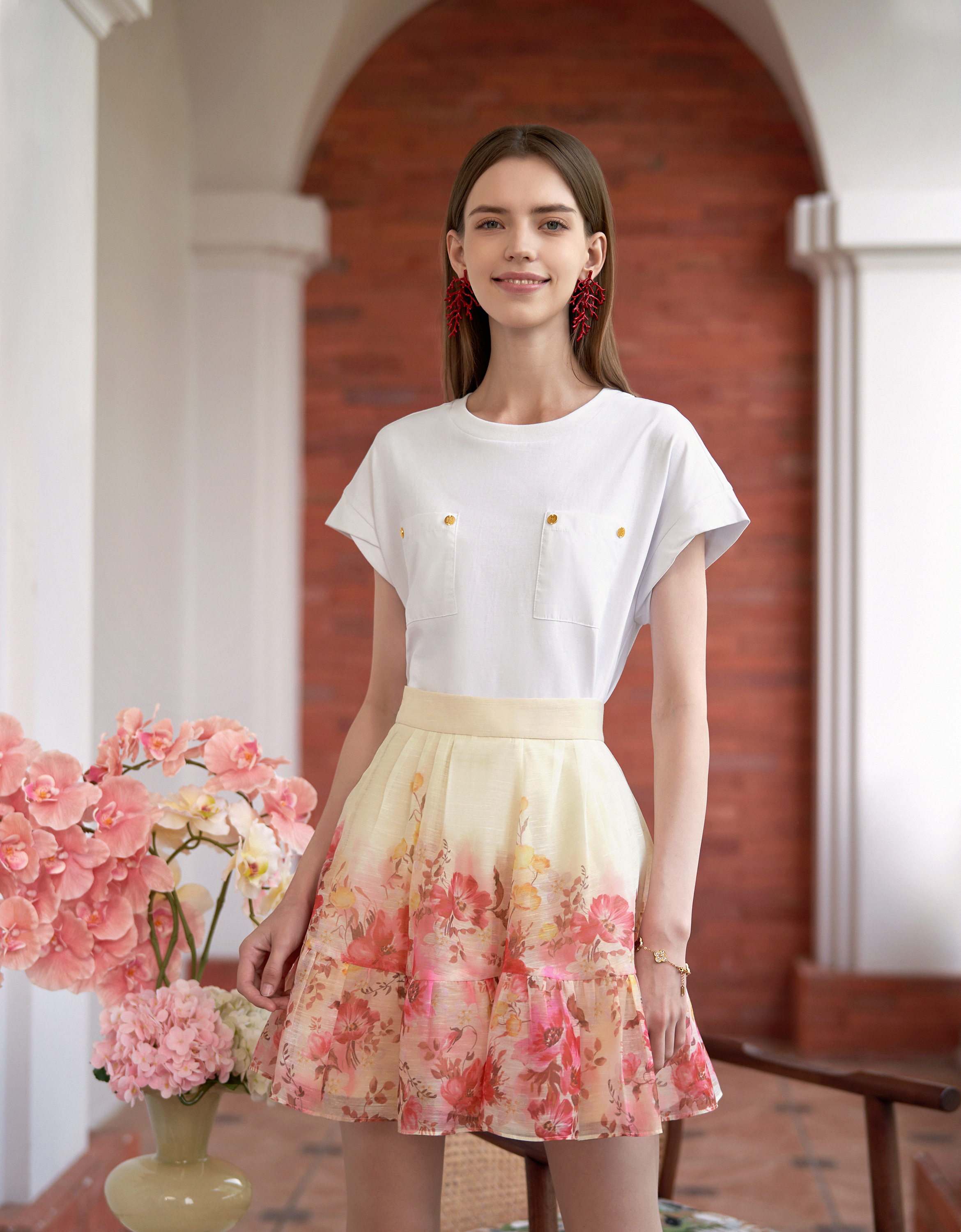 pink florals(a28427)