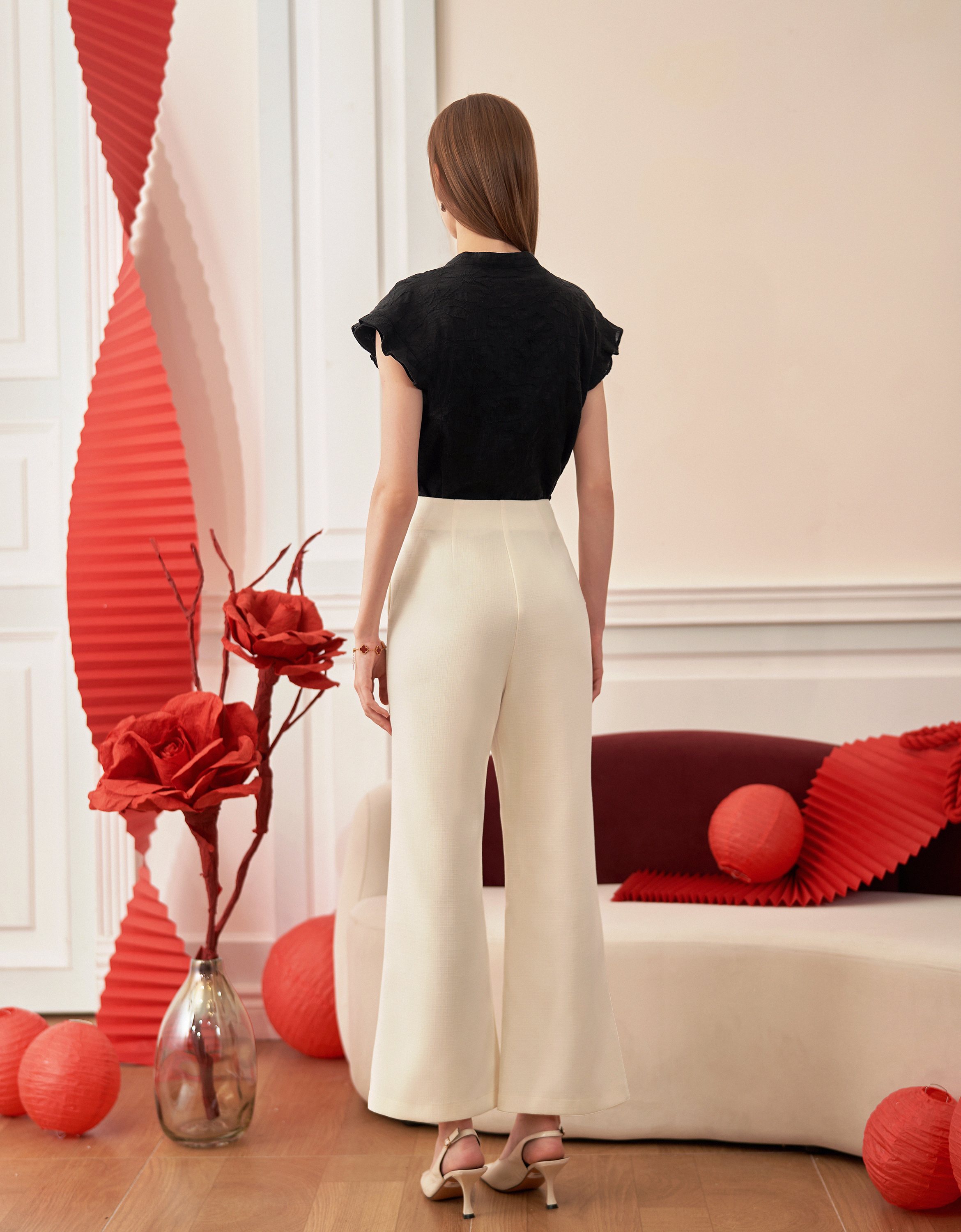 Center Seam Wide Leg Trousers