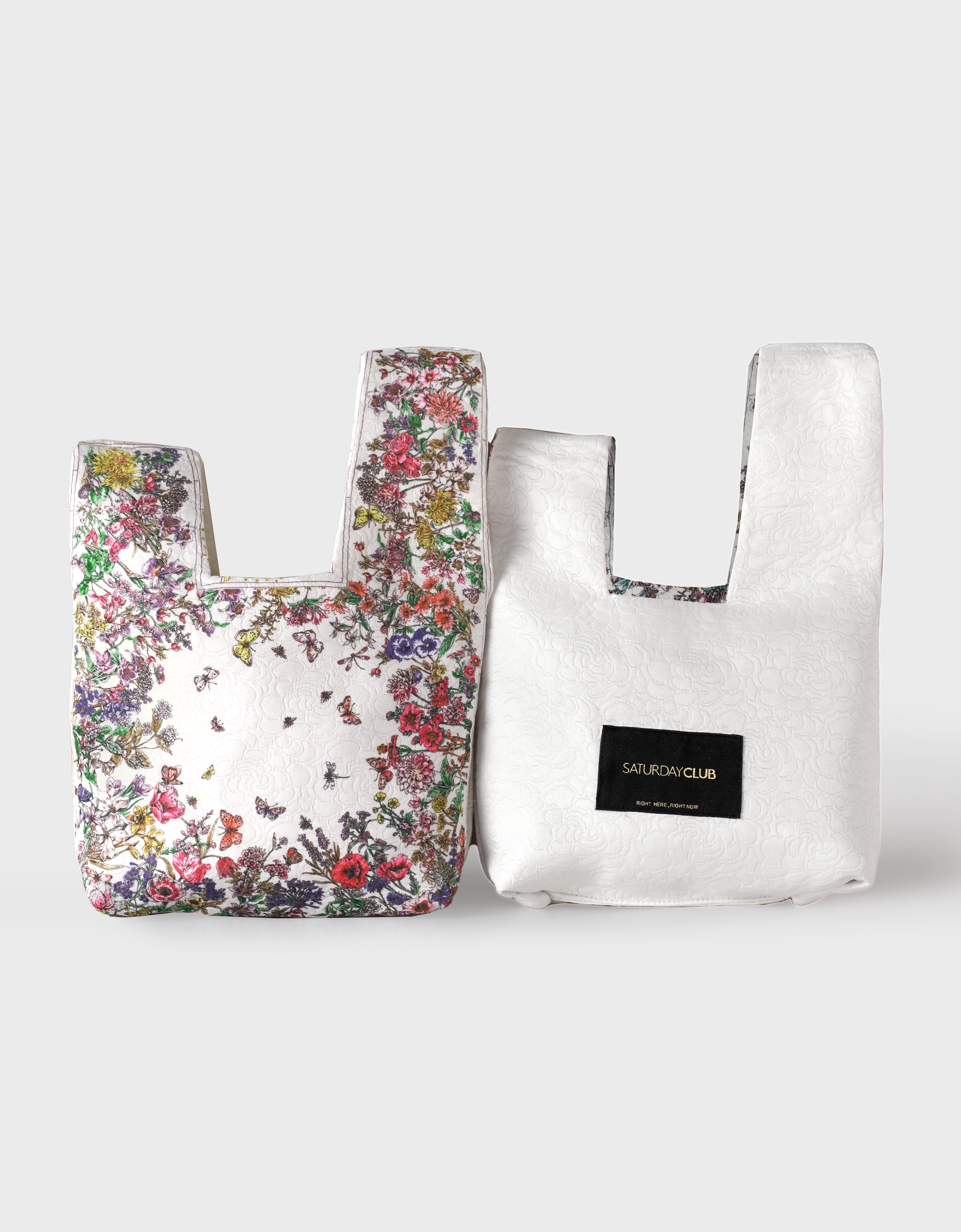 Botanical Print Reversible Hand Bag