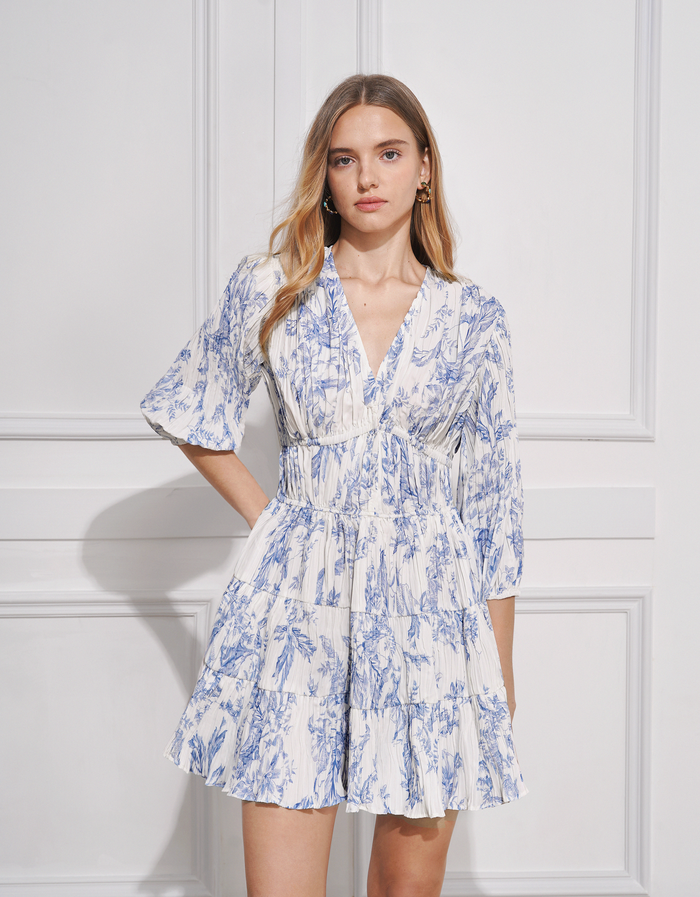 blue florals(a30111)