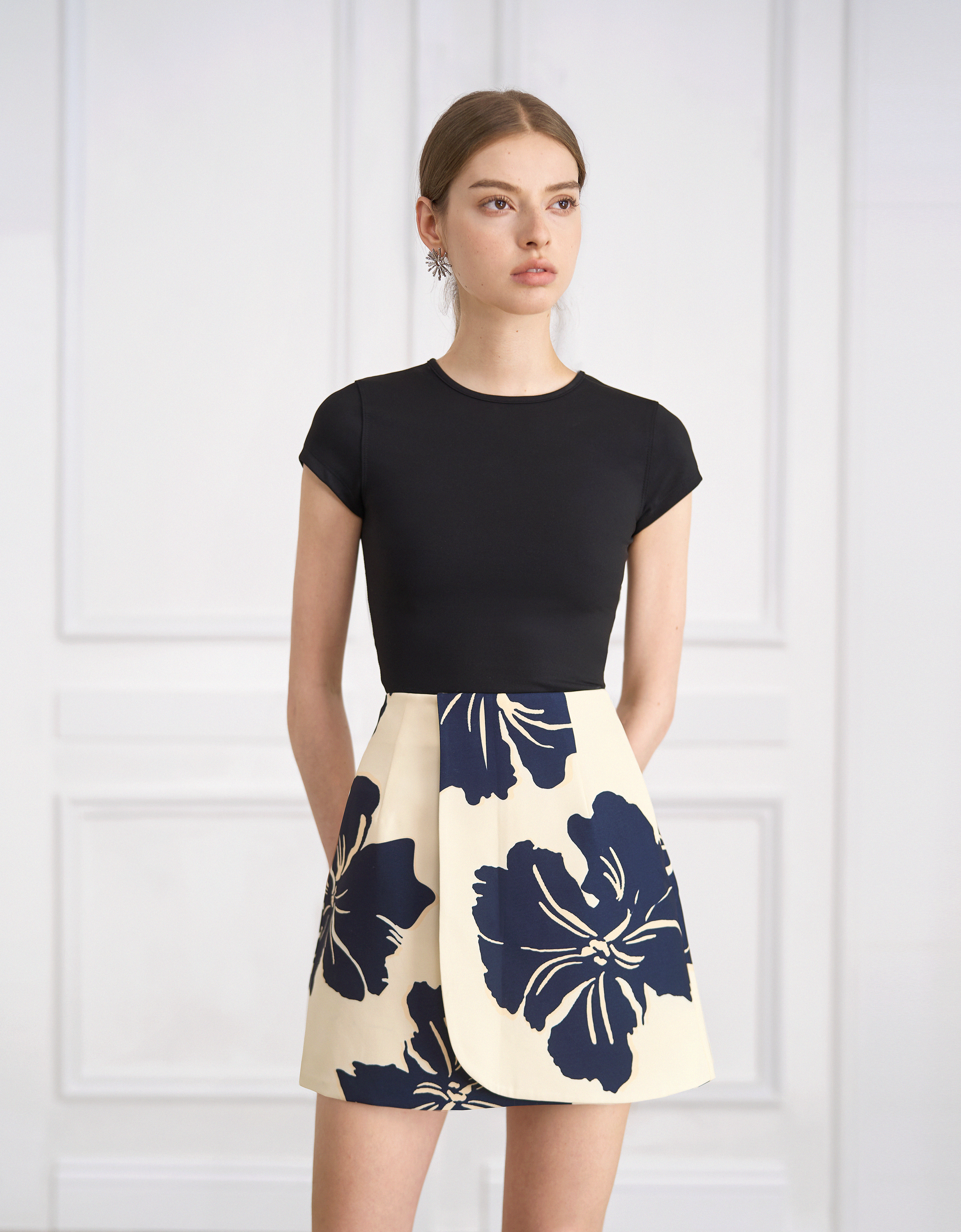 apricot & navy(a30221)