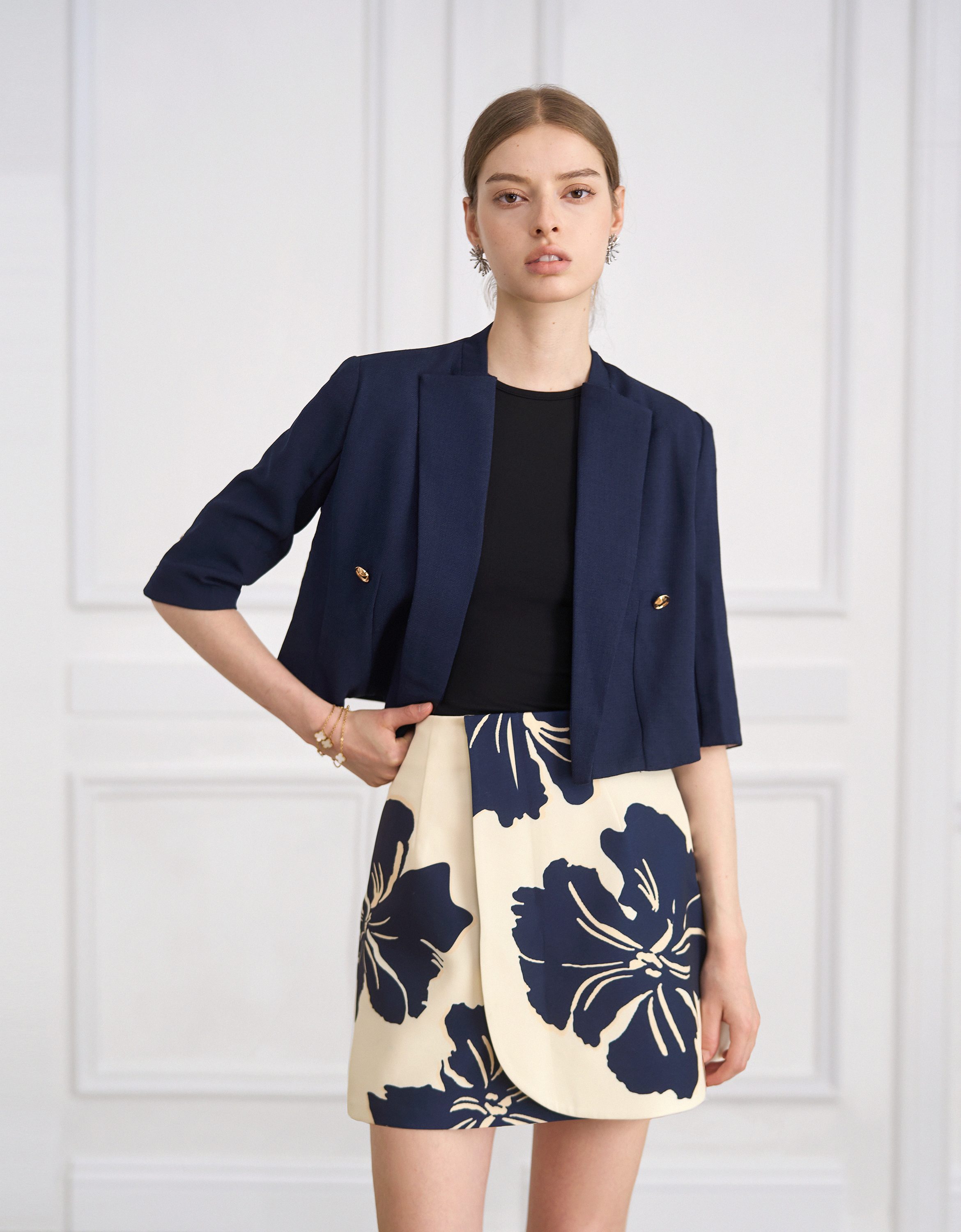 apricot & navy(a30221)
