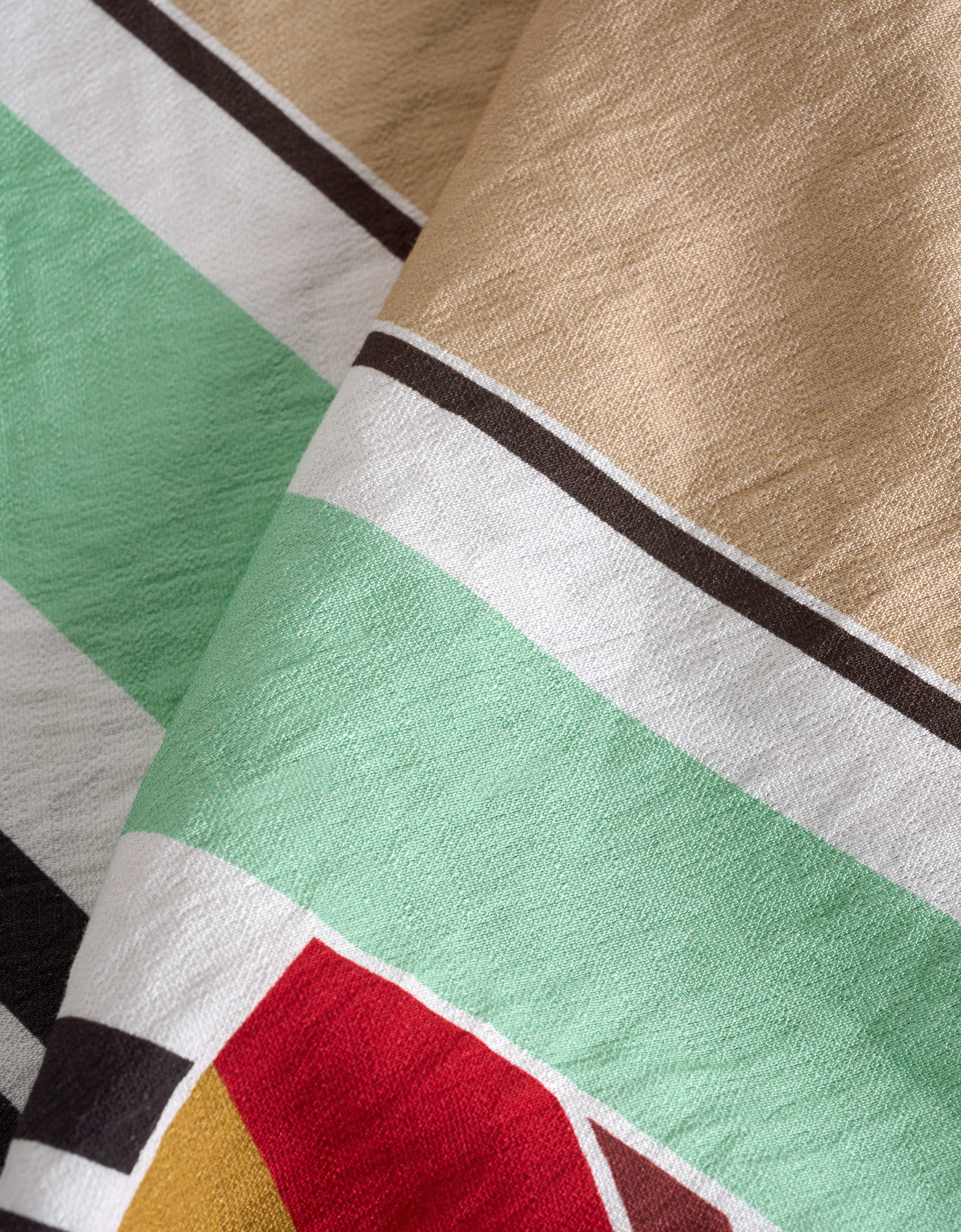 Geometric Stripe Print Midi Skirt
